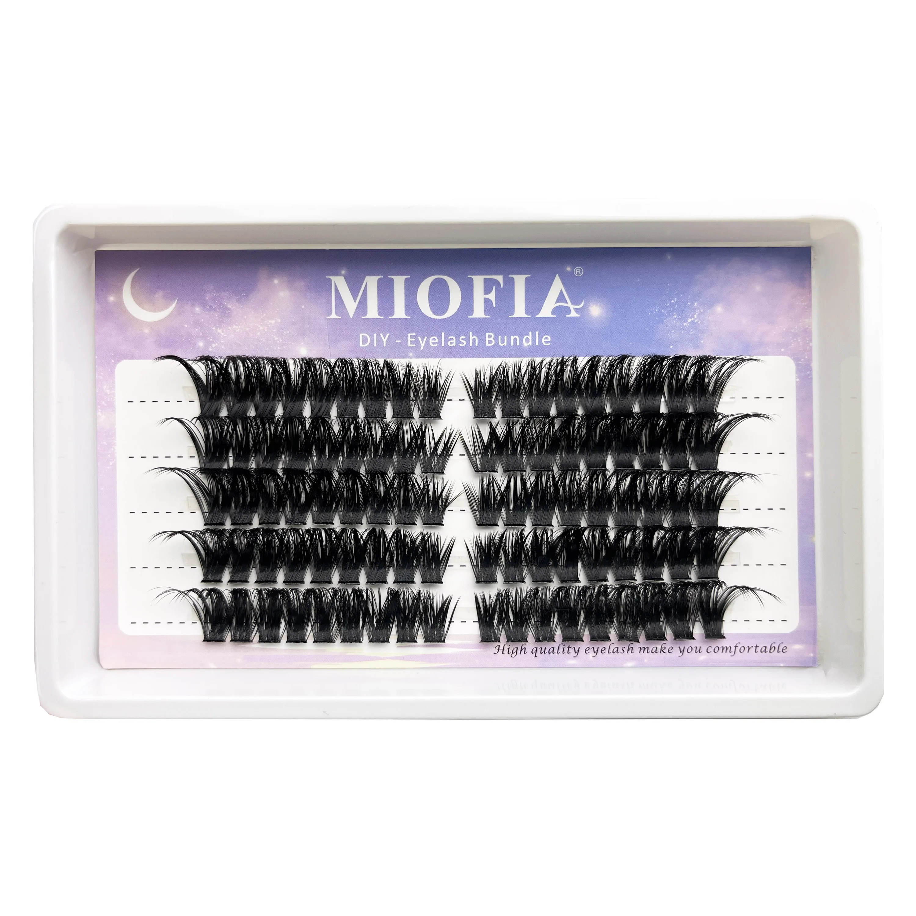 MIOFIA Lashes Clusters DIY Eyelash Extension Volume Fluffy Clusters Lashes Wispy Individual Lashes 3D Cat Eyelashes Makeup Tools