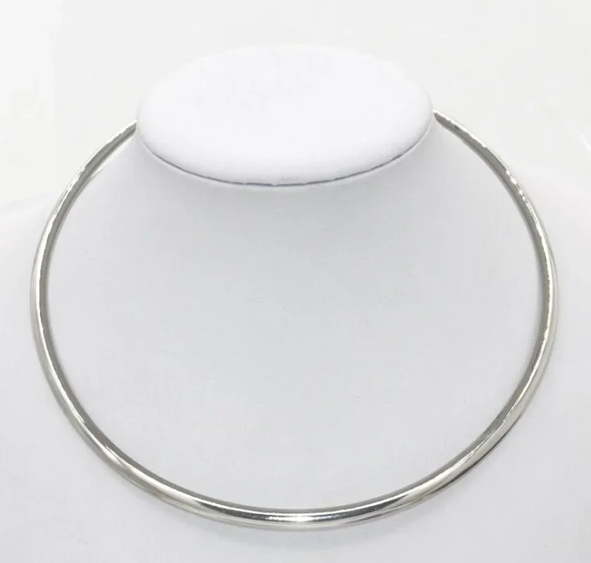 Gold Silver Fashionable Simple Necklace Neck Ring Large Circular Metal Pendant Necklace Jewelry 304 Stainless Steel Wholesale