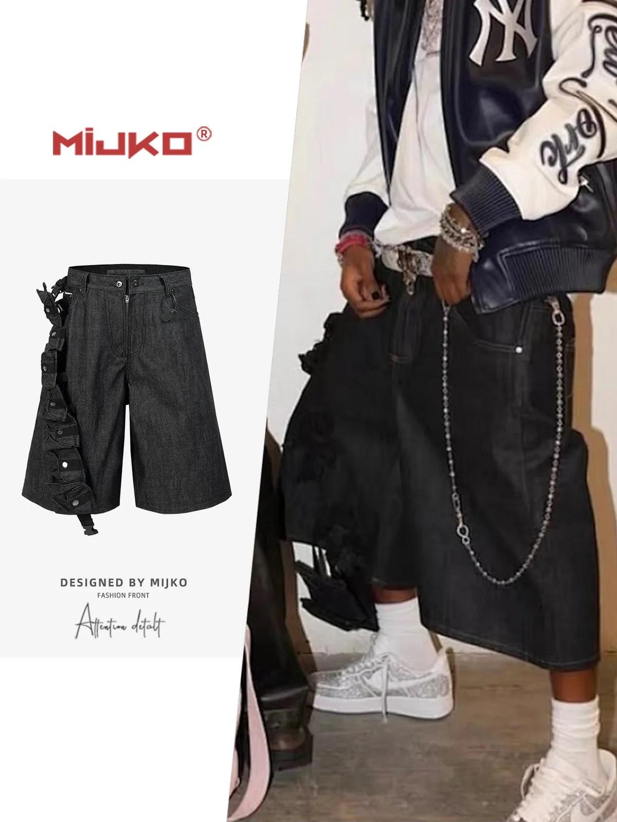 MIJKO Original Shorts Unisex Multi-functional Tactical Jeans Functional Outdoor Innerwear Breathable Comfortable ZJ143