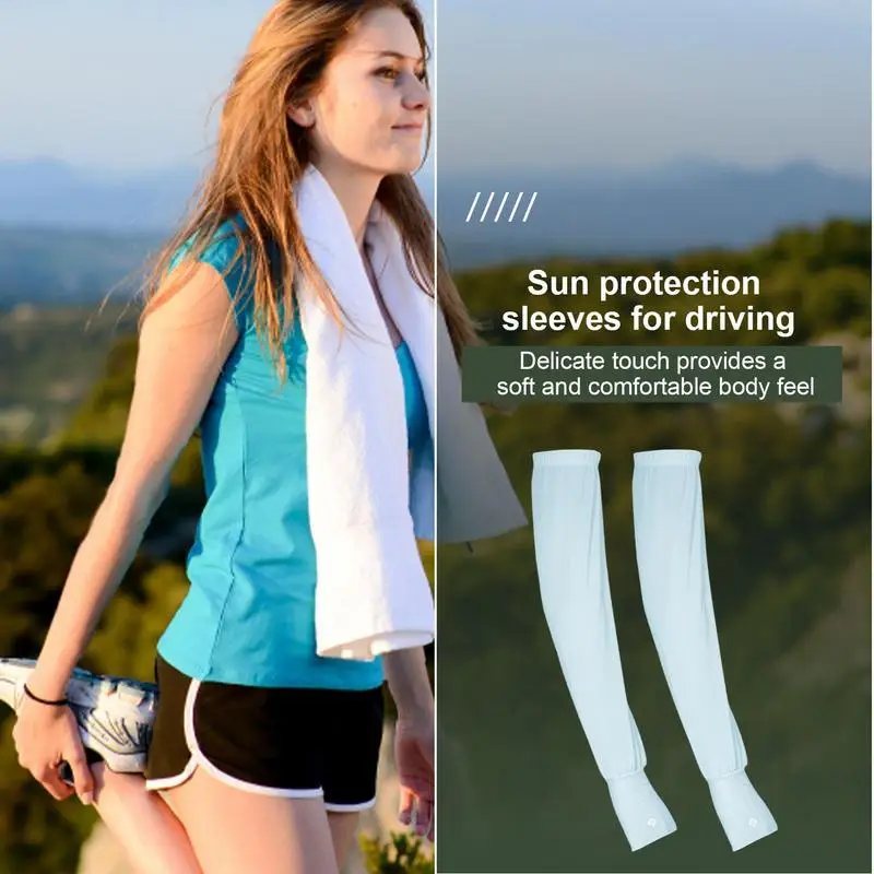 Anti-UV Arrefecimento Arm Sleeves para Mulheres, Dias de Verão, Suprimentos de Tempo Quente, Caminhada, Corrida, Jardinagem