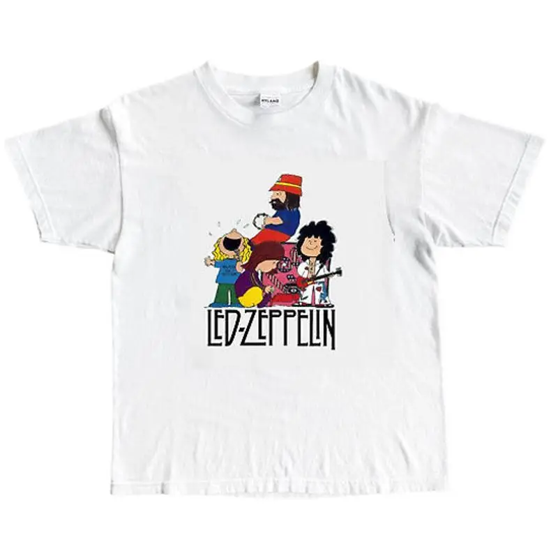 Led ZeppeIin Rock Band Funny Cartoon T Shirt For size S 5XL