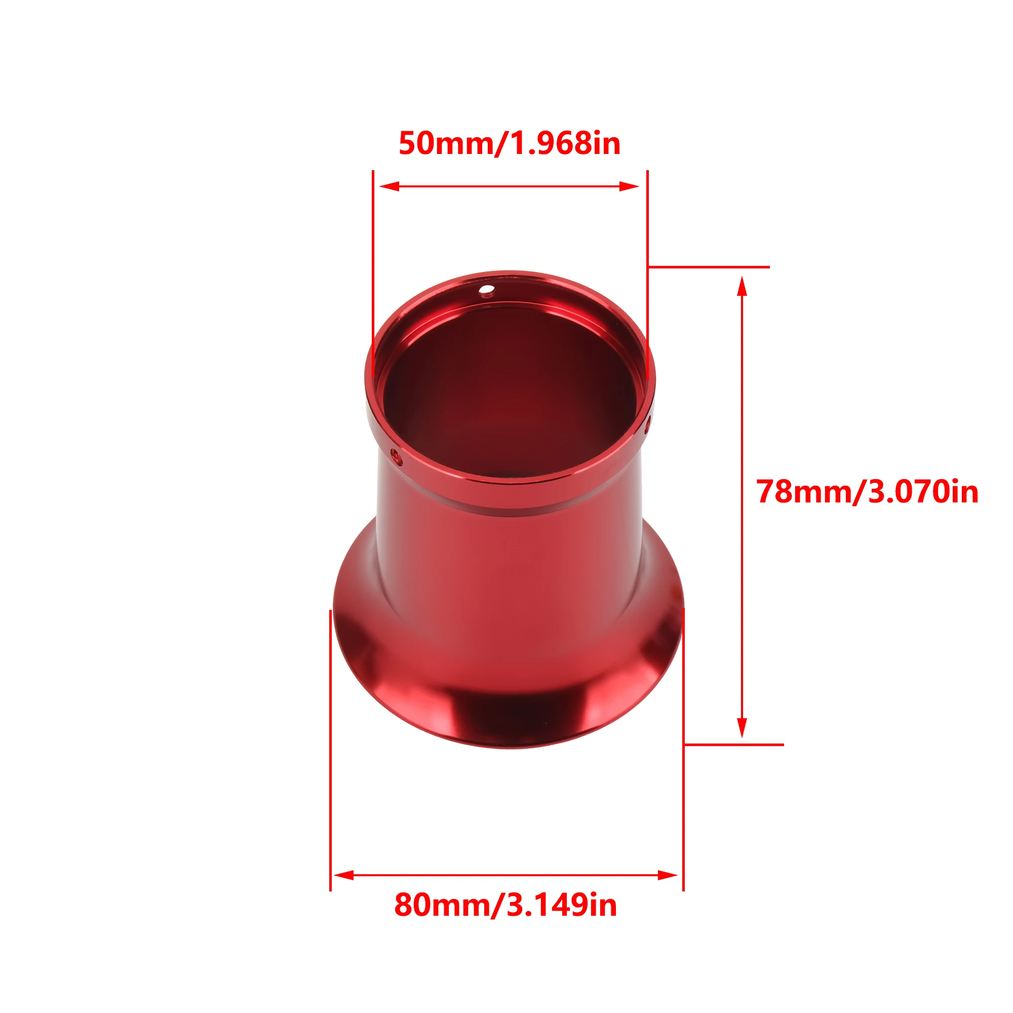 Motorcycle Carburetor Intake Trumpet CNC Aluminum Air Filter Trumpet Velocity Stack Funnel 50mm For PWK 21 24 26 28 30mm - view 5