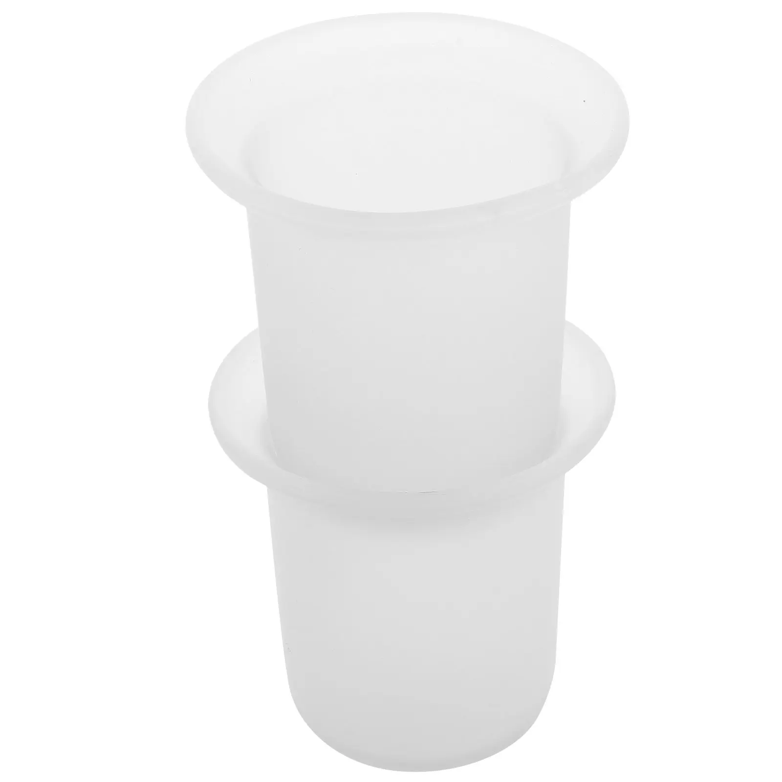 

2Pcs Modern Frosted Glass Toilet Brush Holder Cup Set Easy Clean Space Saving Design for Bathroom Decor Toilet Bowl Brush Stand