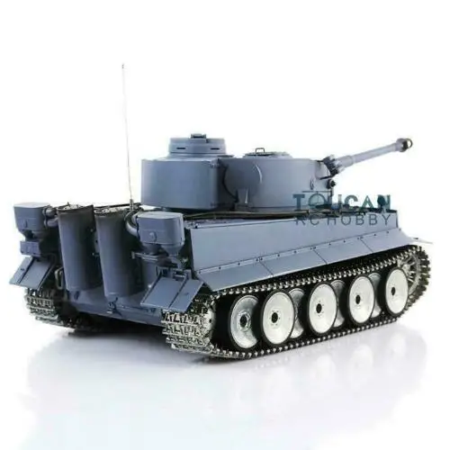 รถถังบังคับวิทยุ Heng long TK7.0 Tiger I RC Tank 3818 ของสหรัฐอเมริกา สเกล 1/16 พร้อมระบบดีดกลับกระบอกปืน รางโลหะ ล้อ และรีโมทคอนโทรล Panzer TH17244-SMT8