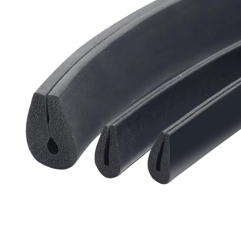 Foam EPDM U-Shape Sealing Strip,Edge Enclosure for Glass,Metal,Soundproof,Weatherproof Gasket,Collision Avoidance Banding, Black