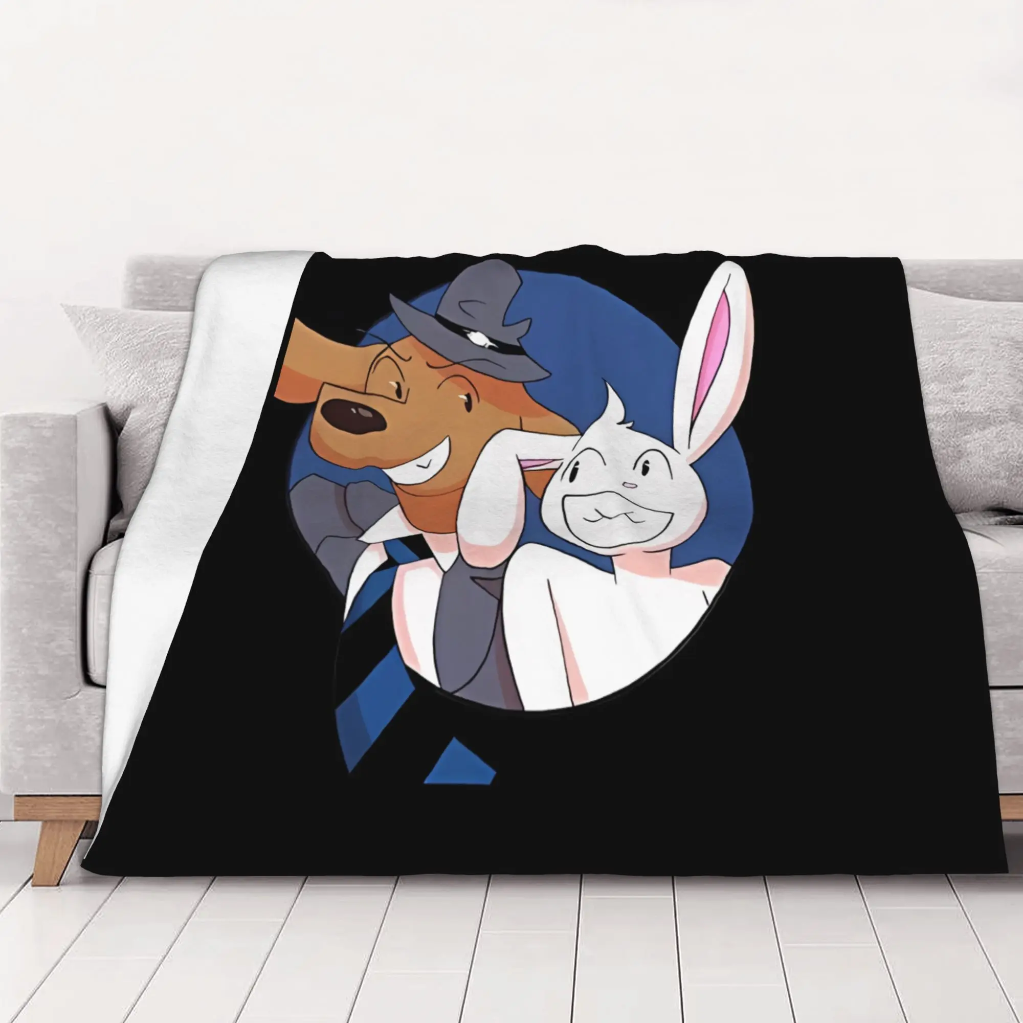 1PC Classic friend Sam And Max home room decorations Winter Blankets for Adults Bedding Home Interior Sofa Knee