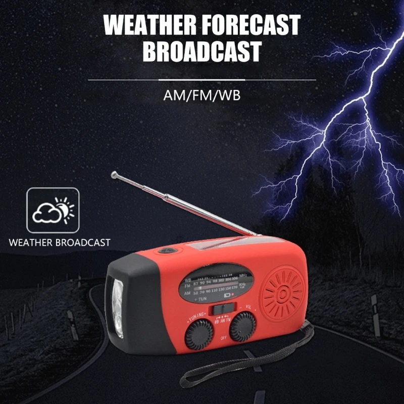 2025 New Hand Crank Solar Emergency Radios Upgraded Multifunction Radios Alarm Radios