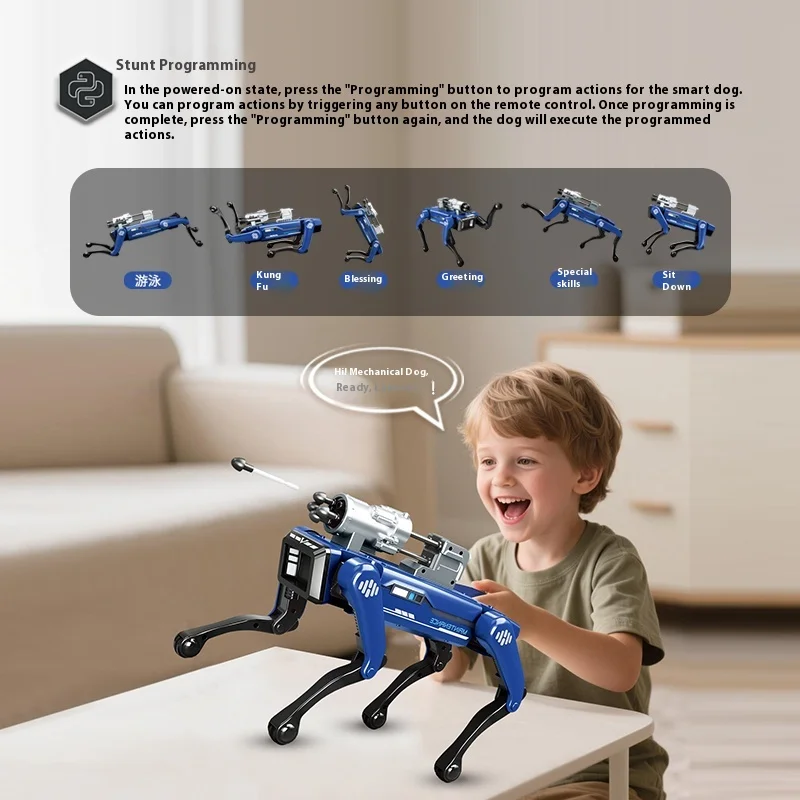 2025 nuevo juguete de control remoto AI robot perro programación inteligente juguetes de regalo de cumpleaños para niños