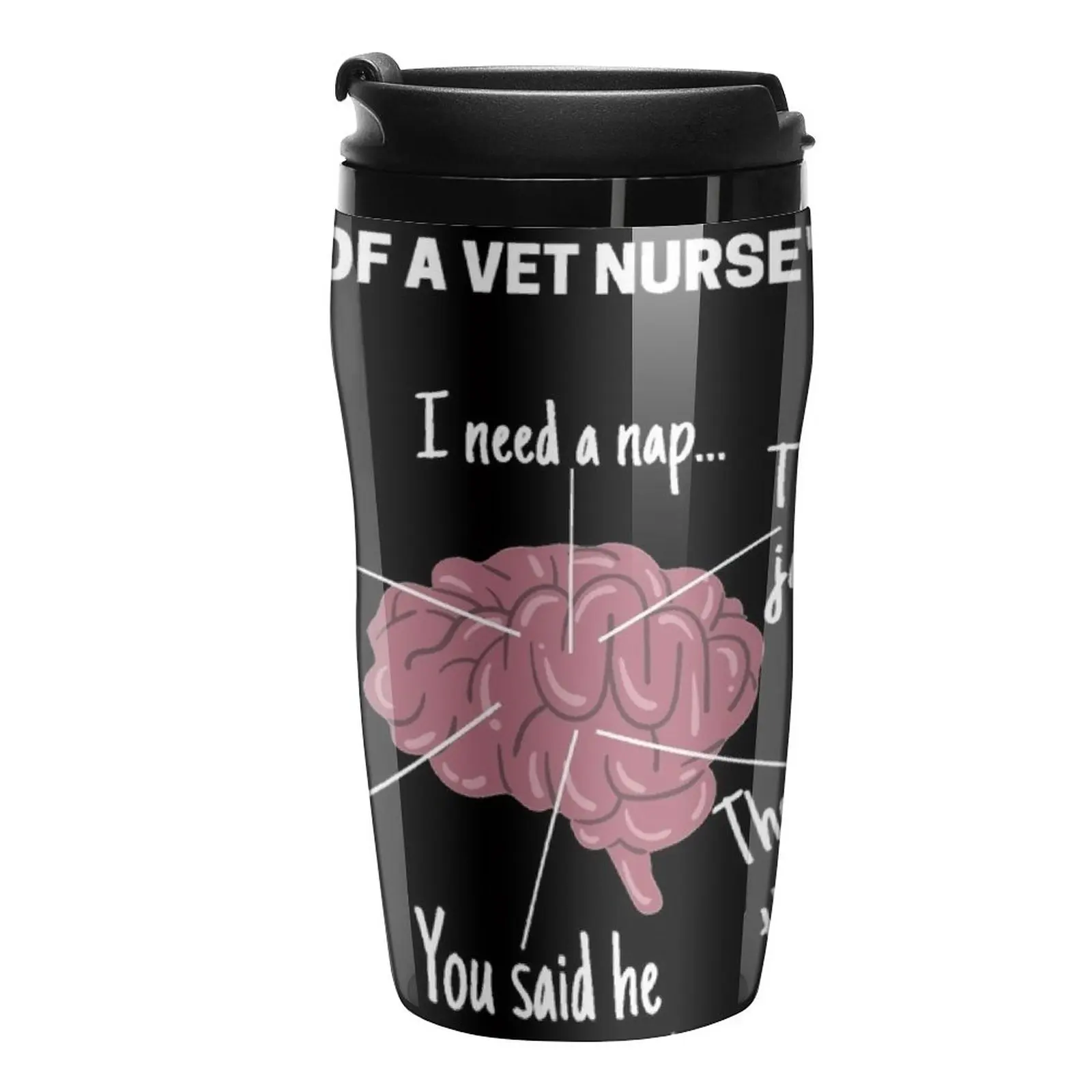 

New Atlas of a Vet Nurse brain - funny Veterinary nurse Travel Coffee Mug Thermos Coffee Thermal Glass For Coffee