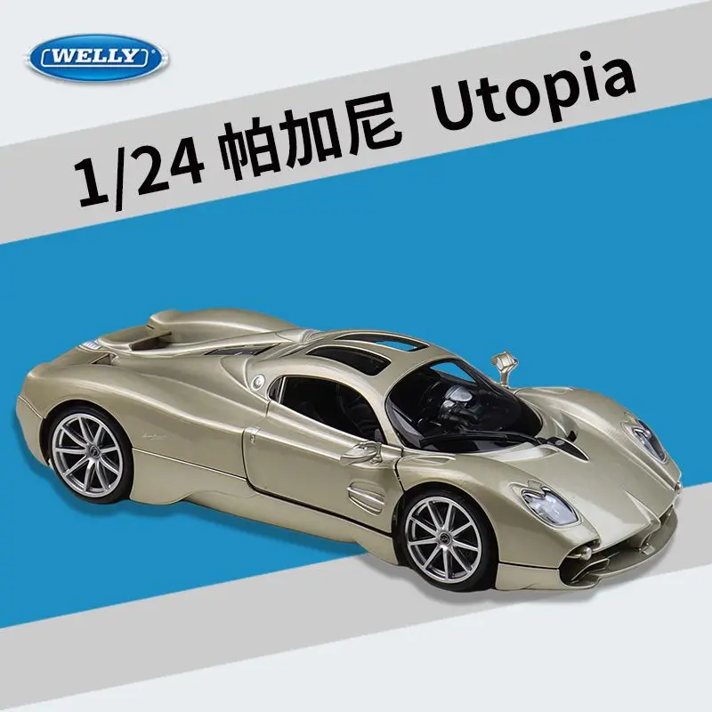 

Модель WELLY 1:24 Pagani Utopia, имитационная литая модель из высококачественного сплава, коллекционная, идеальный подарок для детей и любителей моделей.