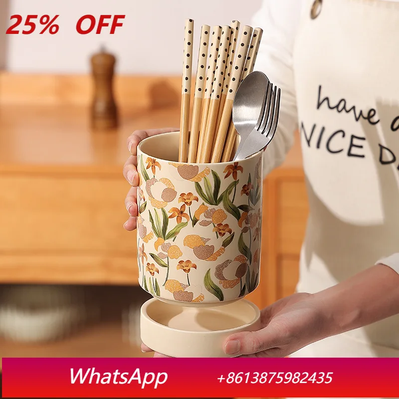 

LTT French chopsticks storage box household kitchen countertop chopstick cartridge drain mildew-proof