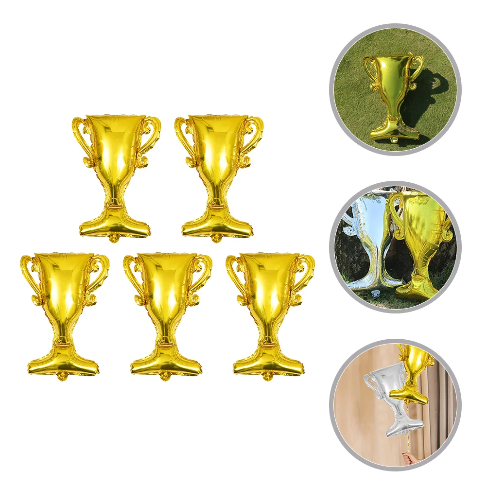 5 Pcs Trophy Aluminum Film Balloon Balloons Foil Graduation Wedding Party Supplies Decorations Baby Congratulations