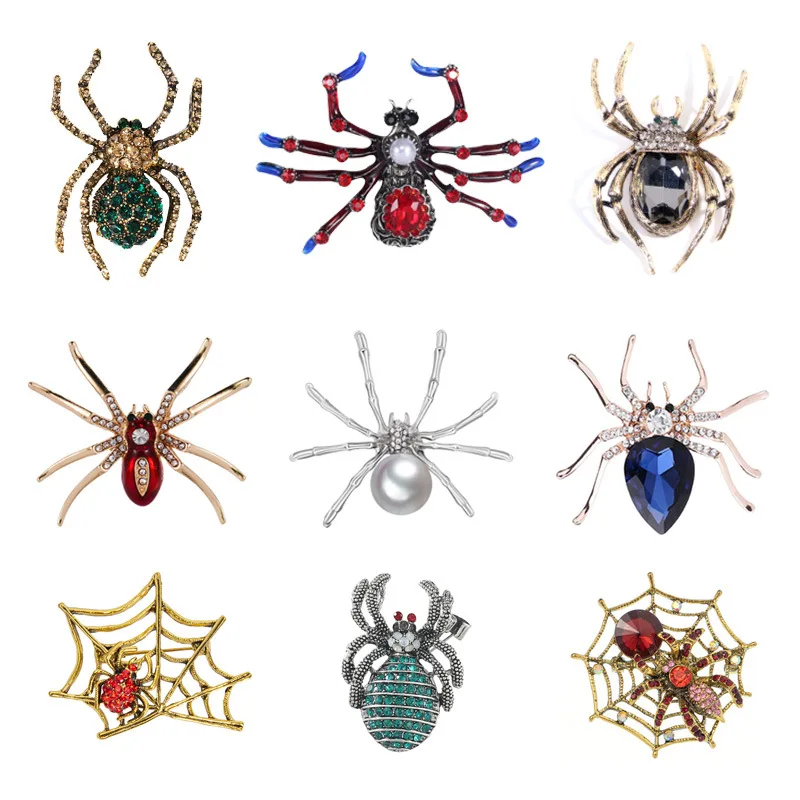 

1Pc Vintage Creative Insect Spider Brooch Fashion Alloy Decorative Accessory Holiday Gift