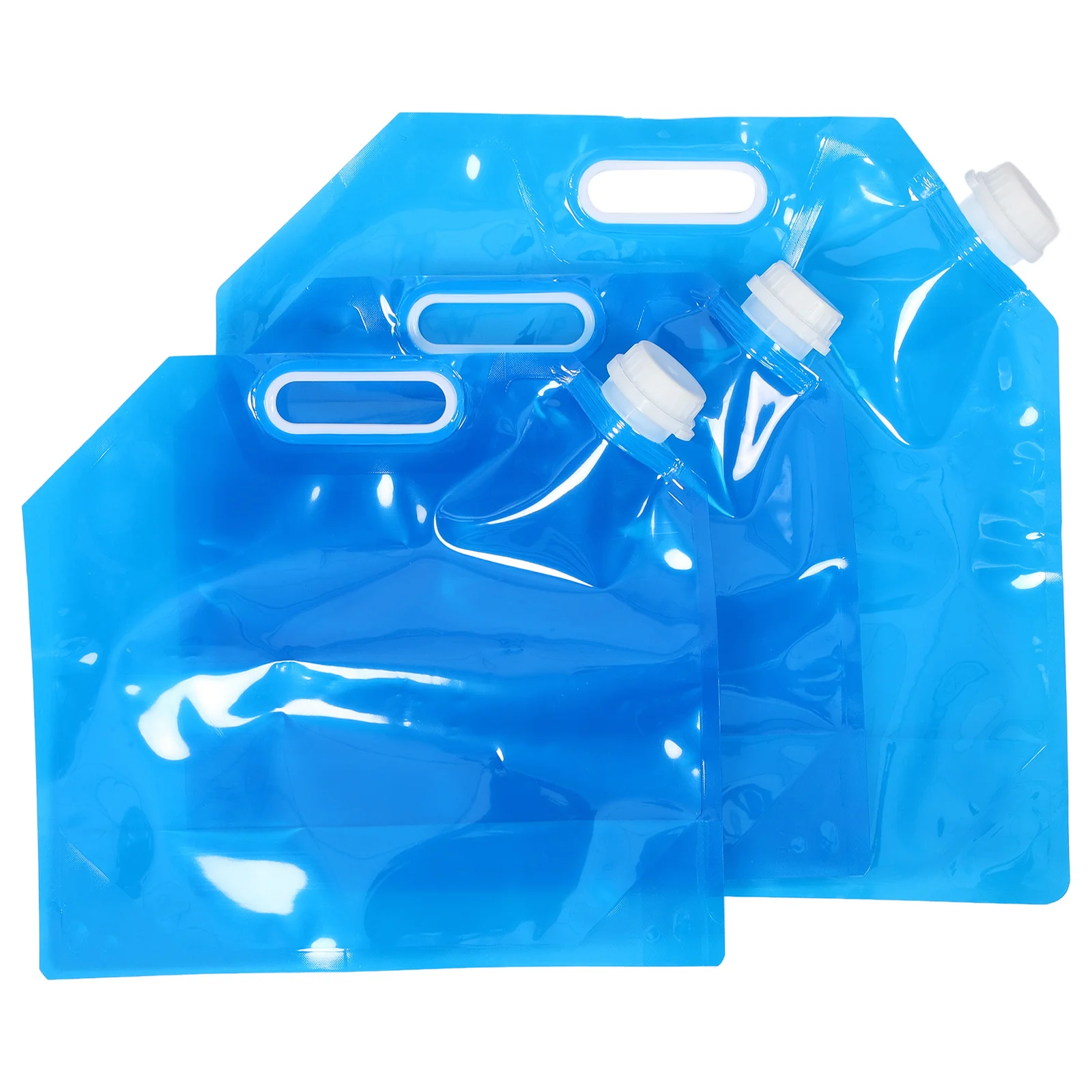 

3Pcs Large Capacity Water Storage Bag 10L 5L Foldable Lightweight Portable for Outdoor Sports Camping Trekking Easy Carry Handle
