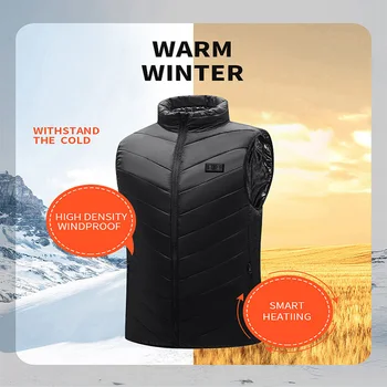 21 Heated Vest Zones Electric Heated Jackets Men Women Sportswear Heated Coat Graphene Heat Coat USB Heating Jacket For Camping 4