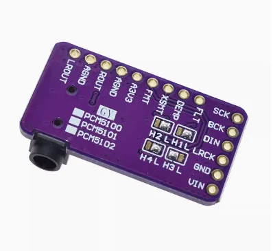 1pcs Interface I2S PCM5102 DAC Decoder GY-PCM5102 I2S Player Module For Raspberry Pi pHAT Format Board Digital Audio Board