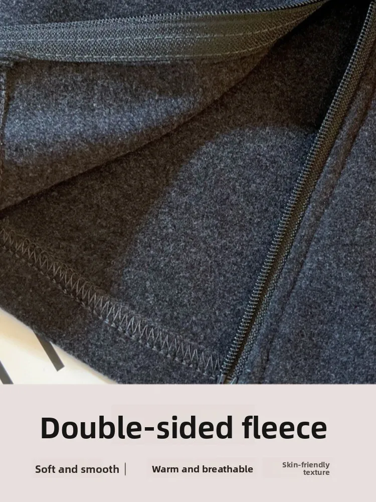 양털 스플라이스 스탠드 칼라 롱 스웨터 여성용 베이스 티셔츠 지퍼 클로저 슬림 핏 한국 스타일 겨울 신상품