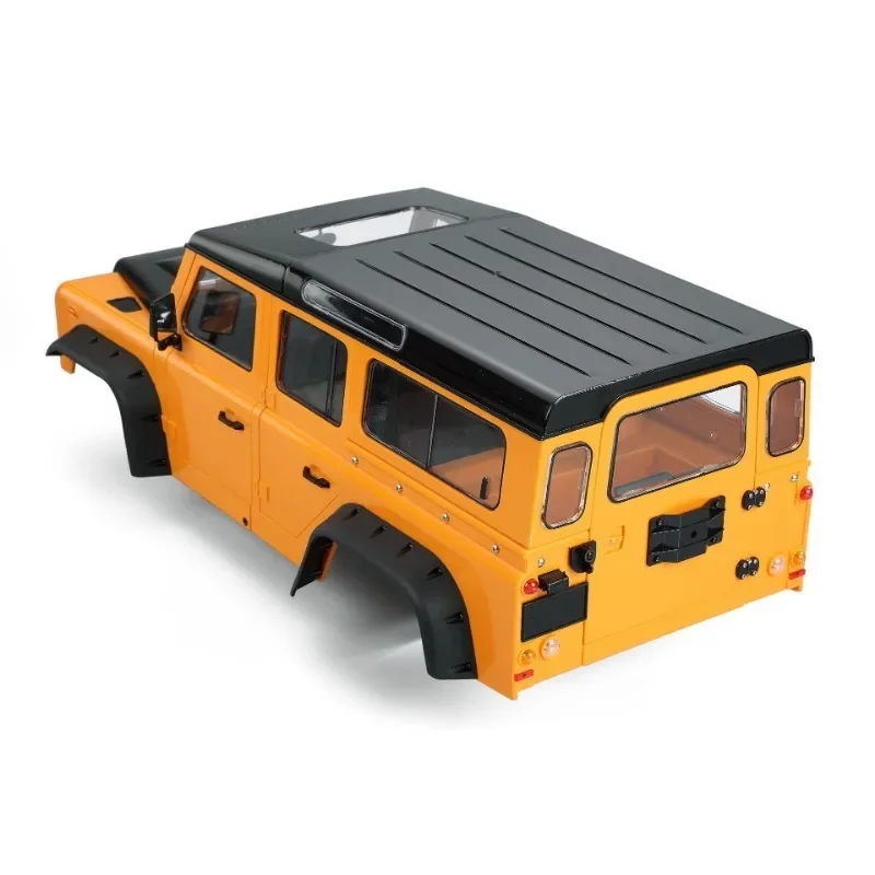 Guscio rigido Defender D110 in scala 1:10 – Distanza 313 mm per SCX10 90046/TRX4, con porte interne e funzionali – Plastica ABS