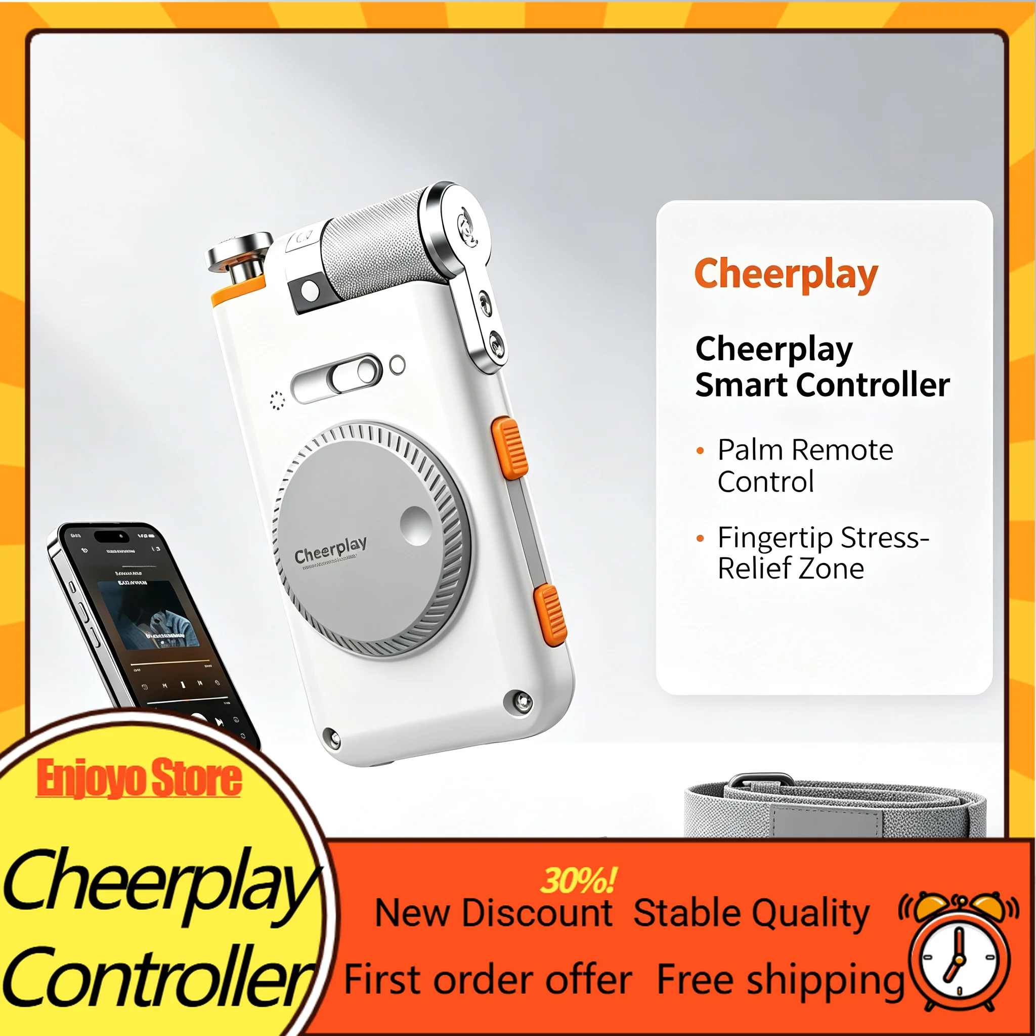 Cheerplay Smart Play Bluetooth Remote Control Touchpad Page Turner Wireless Video Scrolling Remote Phone Tablet E‑Book Selfie
