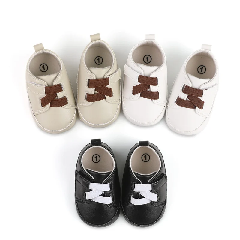 

Newborn Baby Leather Shoes First Walkers Sports Toddler Girls Boys Sneakers Soft Sole Anti-slip Infant Crib Prewalker Shoes