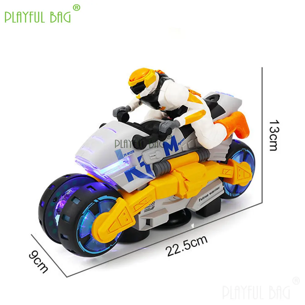Electric Stunt Spinning Universal Motorcycle Model 360 Degree Rotating Light Music Deformable Toy Car Kids Christmas Gift VG242