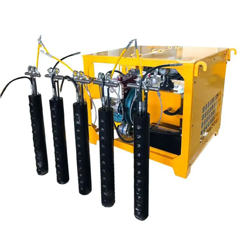 Best Diesel Electric  Portable Hydraulic Rock Splitter Machine 900T-1200T Splitting Force Rock Breakers Chisel Tool