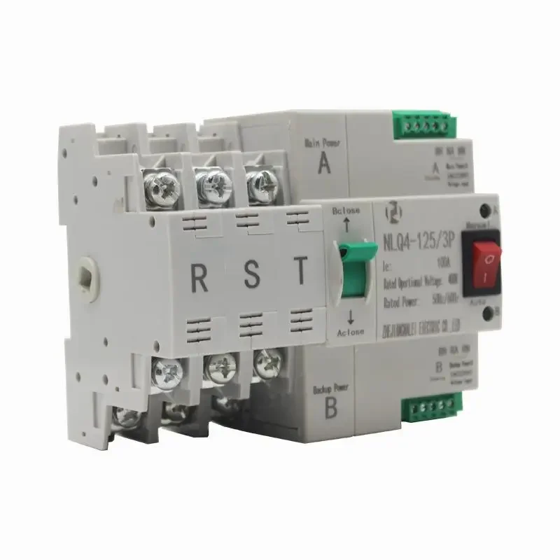 NLQ4-125/3P تحويل مستوى ملي ثانية طاقة دون انقطاع مصدر طاقة مزدوج مفتاح نقل تلقائي 100A80A63A ثلاث مراحل
