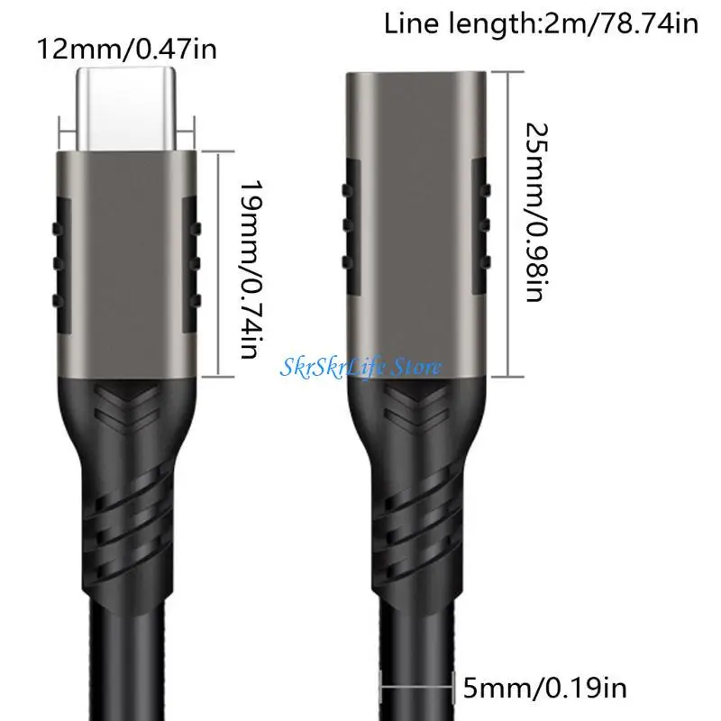 e65e USB typec to typec cable pd100w شحن سريع 5A شاحن سريع usb c cable