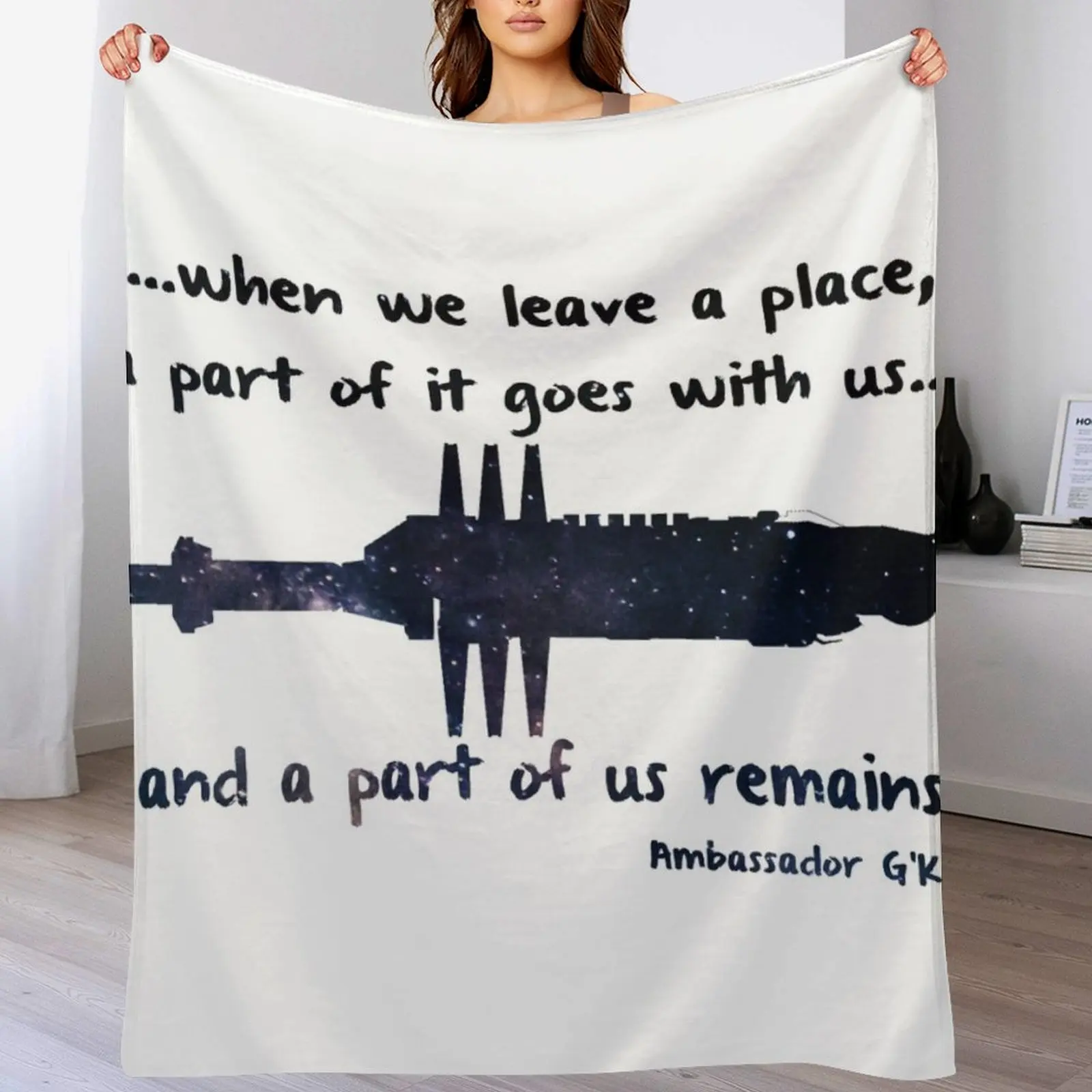 

When we leave a place Throw Blanket Travel Size Cozy Blanket for Plane Train