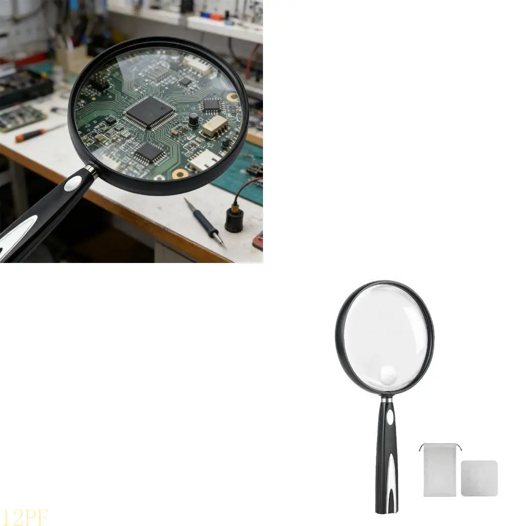 12PF 2 Time/1.5 Time Glass Shatterproof Design Nonslip Handle Perfect for Close Work Reading by Elderly Adults Nature