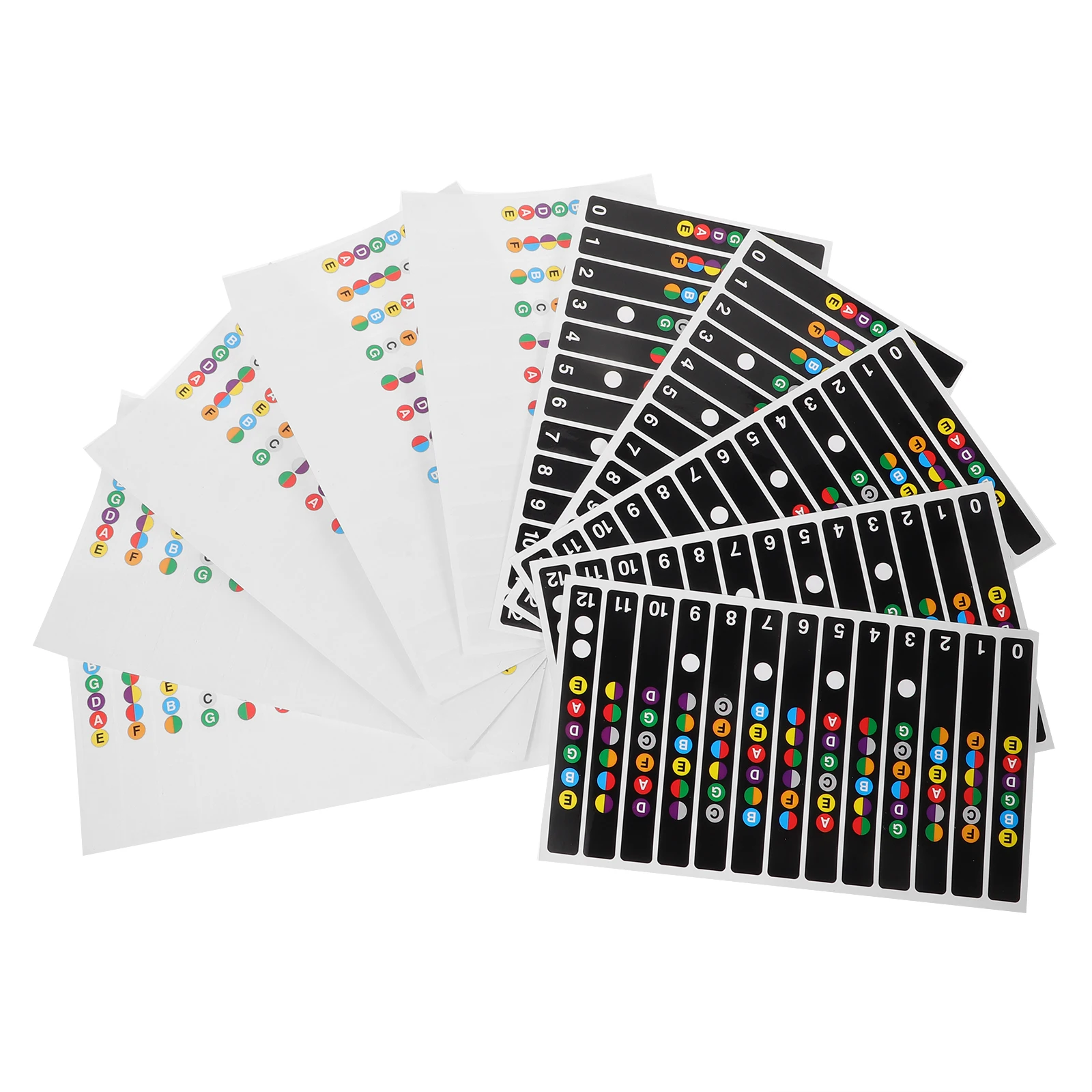 

10 Pcs Guitar Fretboard Stickers Inlay Scale Accessories for Practicing Beginner Note Reminding