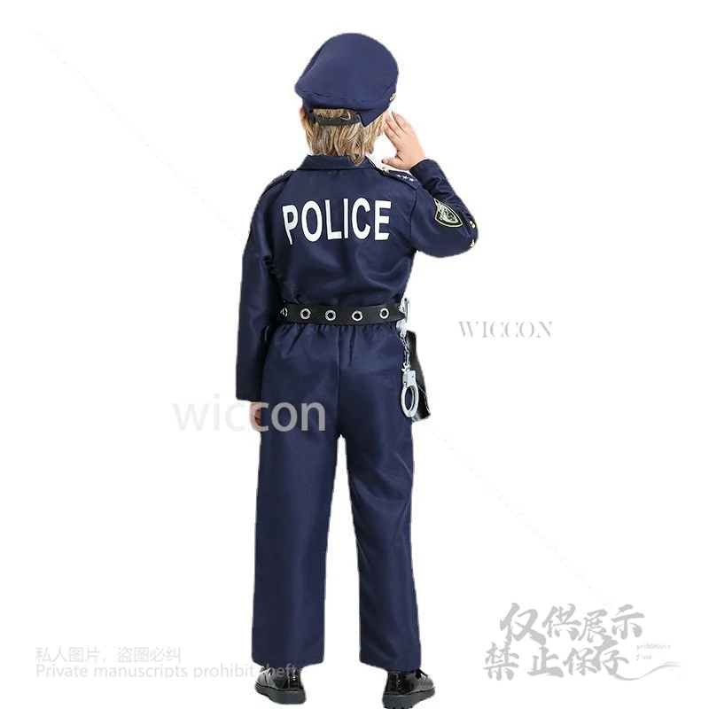 Halloween Cosplay children's Police Uniform Cosplay Costume Makeup Party Performance Performance Costume Set Kid Kawaii Carnival