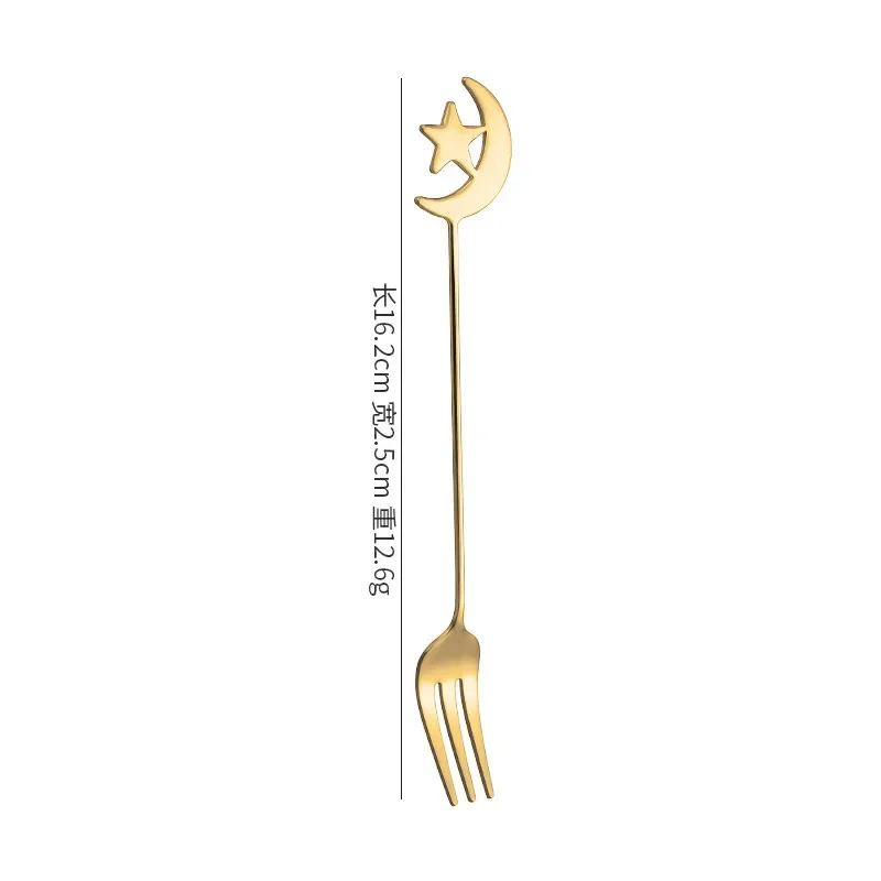 Eid Mubarak Star Moon Pendant Stainless Steel Spoons Coffee Spoon Kitchen Gold Accessories Tableware Decoration Tea Accessories