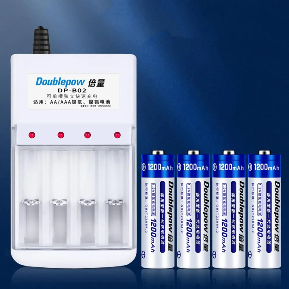 AA/AAA Rechargeable Battery Anti-oxidation High Capacity Large Battery Capacity Smart Battery Charger Set for Toys