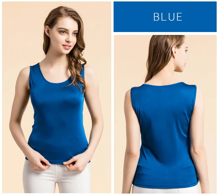 SuyaDream Women Tanks Knitted Real Silk Solid Vest O Neck Sleeveless Basic T Shirt 2025 Spring Summer Tops