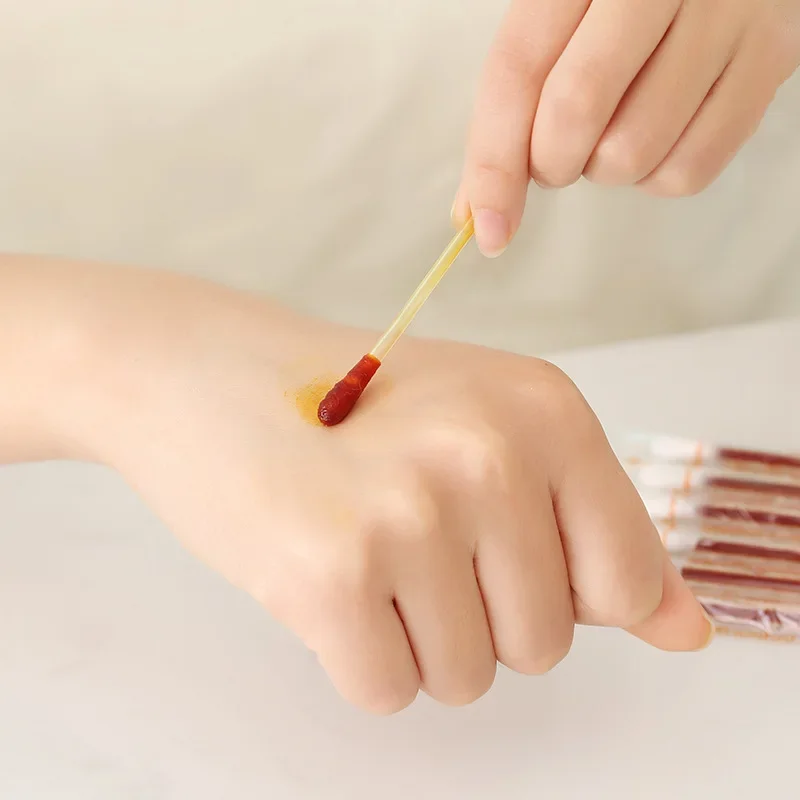 Cotonete de algodão médico descartável de iodo de madeira Vara multifuncional Barra portátil Cuidados de viagem ao ar livre