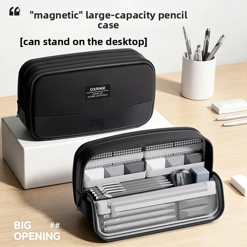 Aesthetic Multi layer Stationery Pouch Portable Pencil bags Student Daily Learning Use Pencil Case Essential for Back to School