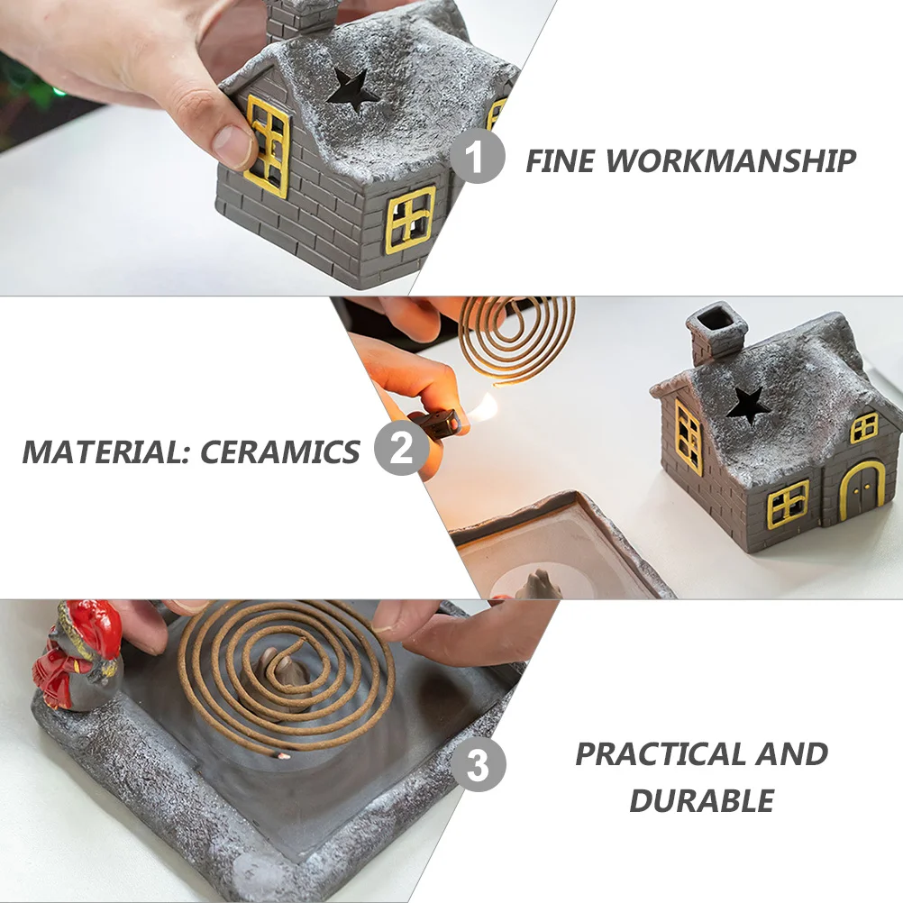 

Christmas Themed Incense Burner Ceramics Snow Decoration Aromatherapy Home Incense Holder Ceramics Censer