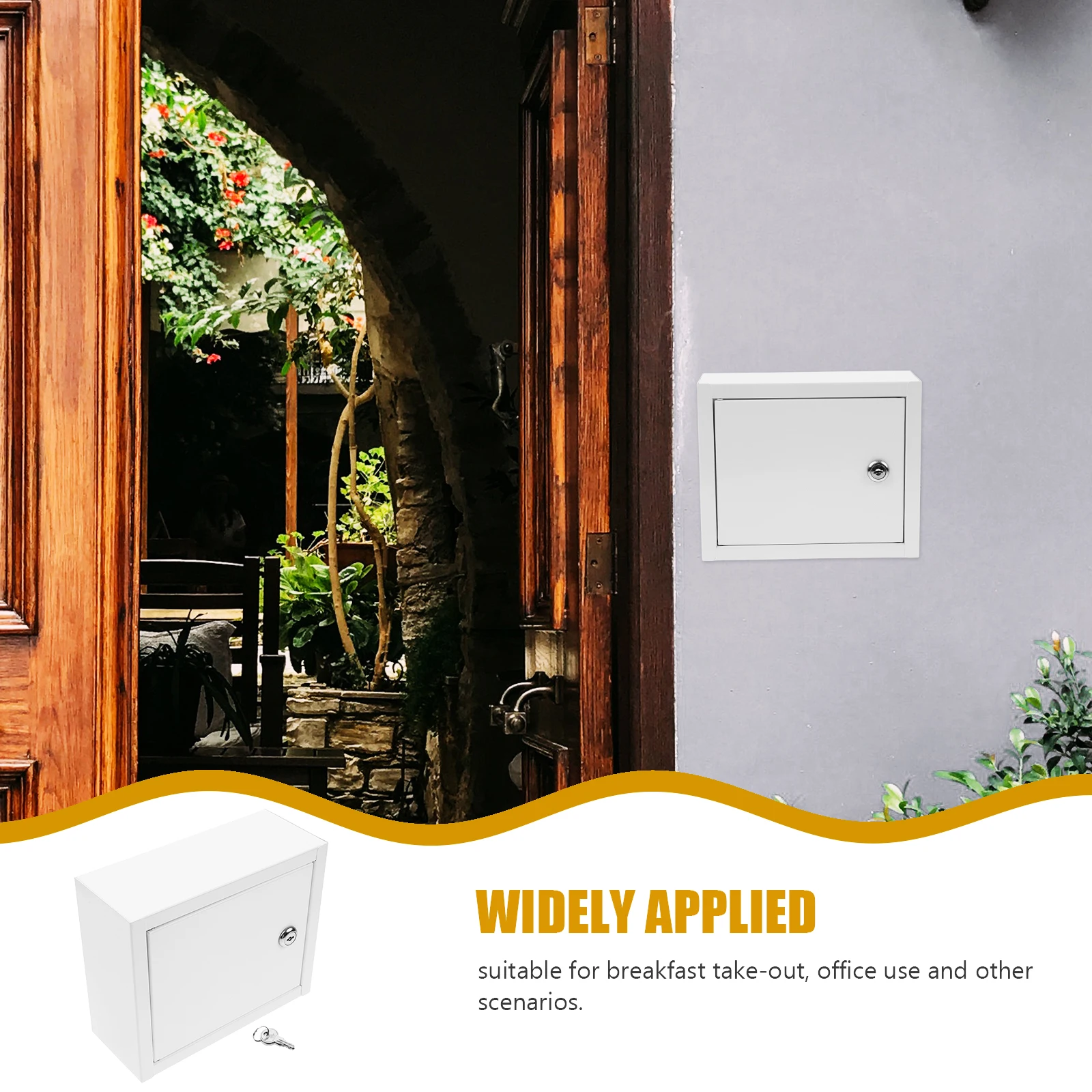 

Wall Mounted Milk Box Lock Outdoor Package Delivery Box For Porch Front Door Secure Storage Case Milk Container Wall