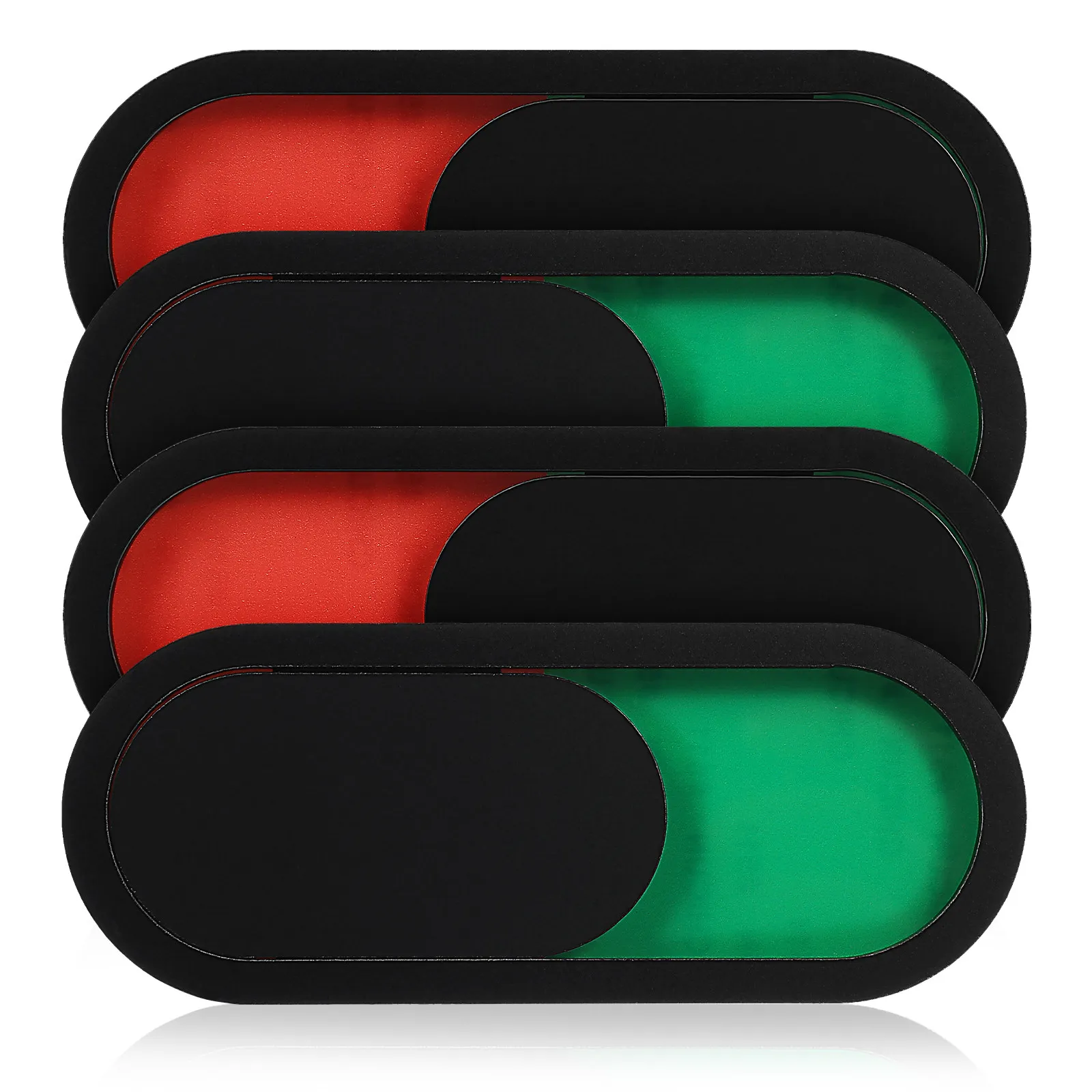 4pcs Door Sign Sliders - Red/Green Privacy Indicator for Office, Toilet, Meeting Room Occupied/Vacant Status