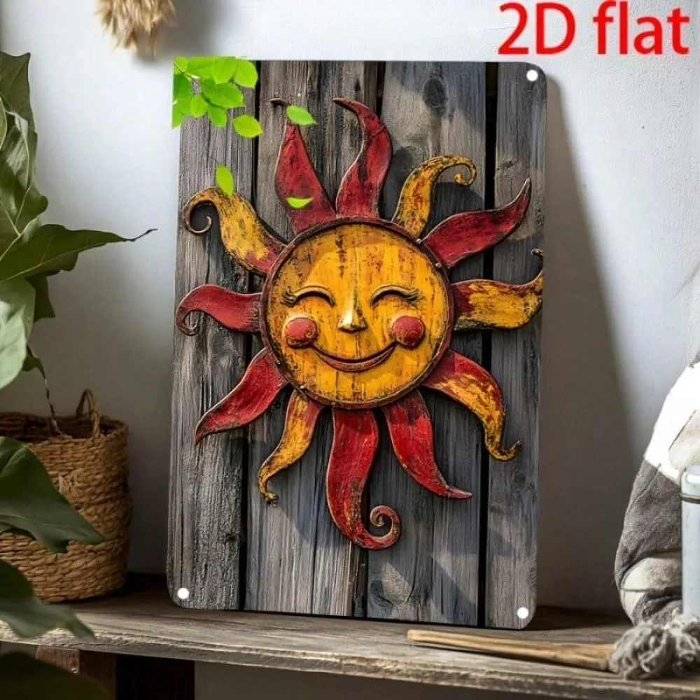 Vintage Metall-Blechschild 8x12 Zoll Retro Wandkunst Outdoor Gartendekoration Rustikales Aluminium-Schild