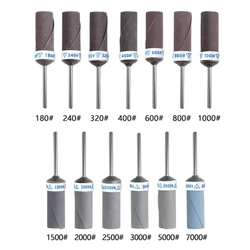 13 adet Grit 180 ila 3000 kum kağıt Bar zımpara döner kesici 2.35mm Shank çubuk aşındırıcı değirmeni Rotay araçları aksesuarları