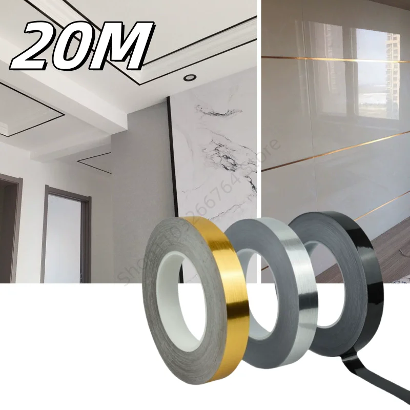 20M Self-Adhesive Tile Sticker Tape Floor Waterproof Mildewproo Wall Gap Sealing Strip Tile Beauty Seam Sticker Home Decor