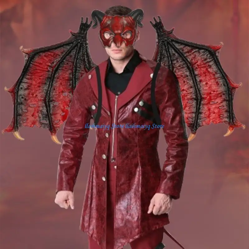 573b Devil Dragon Wing Eagled Animal Wing Dragon Dragon Halloween Cosplay Costume Accessoires Bat Aile avec sangles élastiques