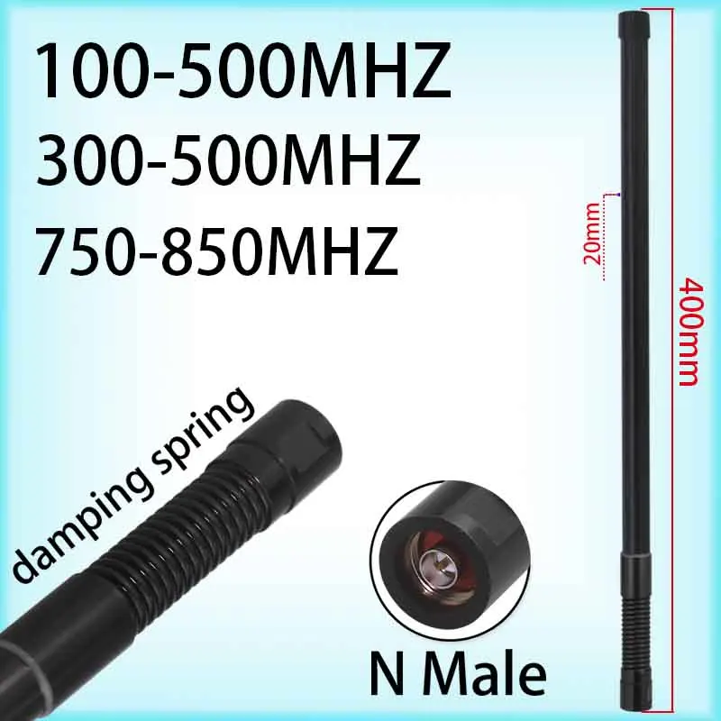 

LORA module 100-500 MHz spring-damped fiberglass antenna 550-650 MHz 750-850 MHz drone interference device module antenna