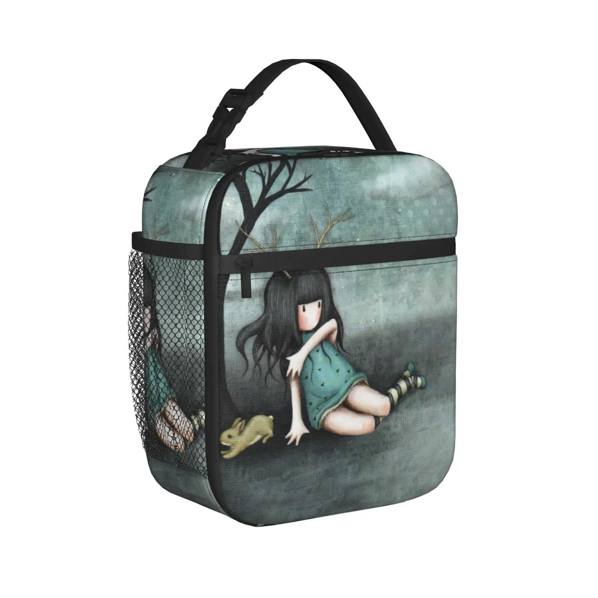 Doll London Insulated Lunch Bags Cooler Bag Reusable,Lunch Container S-Santoro G-Gorjuss High Capacity Tote Lunch Box Travel view 3
