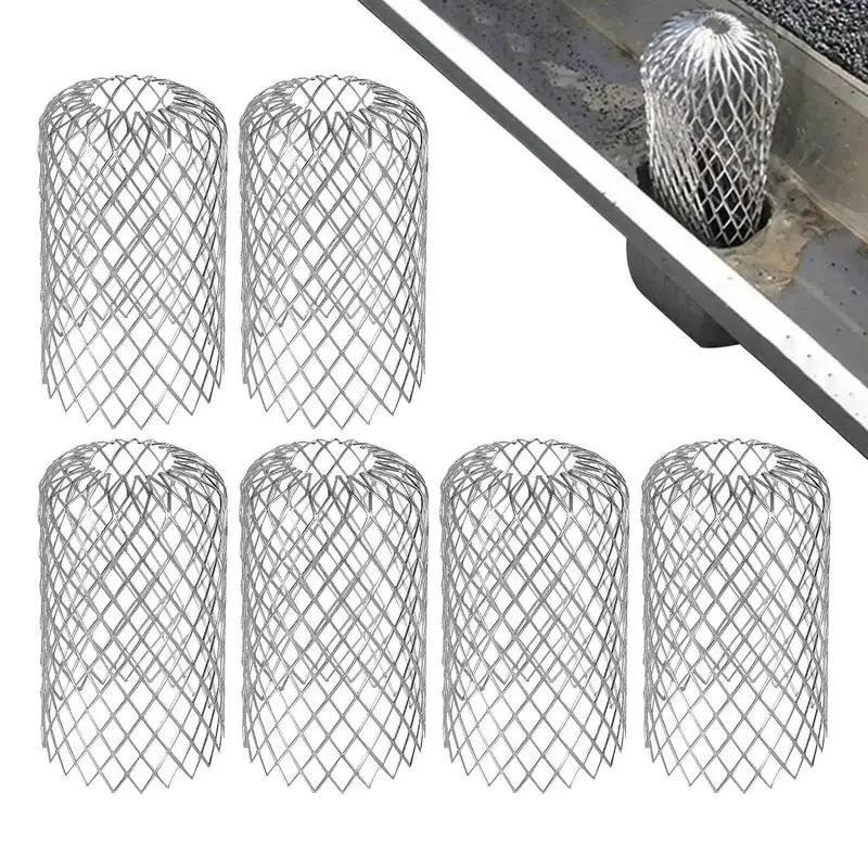 

Filter Strainer Mesh 6pcs Downspout Screen Filter Downspout Netting For Preventing Blockage Leaves Debris For Outdoor Roof