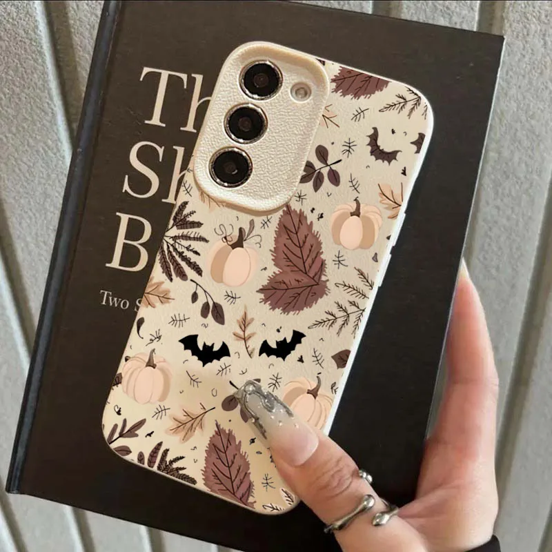 Autumn Pumpkin Coffee Illustration Case For Samsung A56 Cases Galaxy A16 A36 A26 A55 A54 A53 S25 Ultra S24 FE S23 Plus S22 Cover view 5