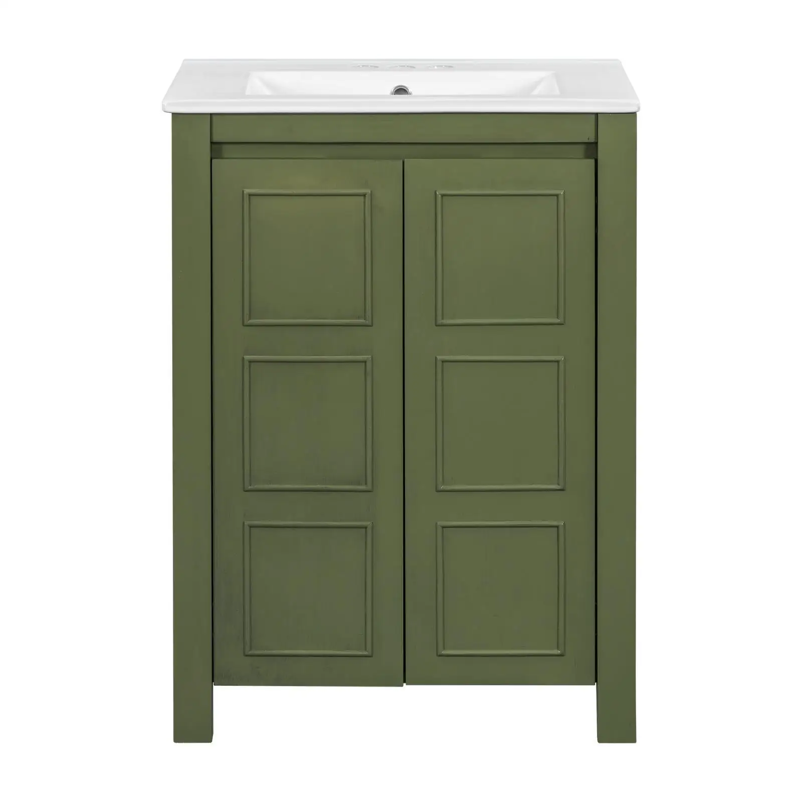 

Маленькая тумба для ванной с классическим антикварным деревянным каркасом, керамической раковиной и дверцами с плавным закрыванием для экономии пространства