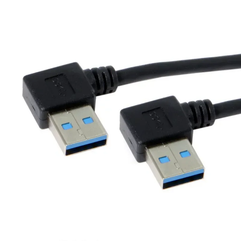 USB 3.0 Cable 90 Degree Double Elbow Right Angle Male to Male Direct Connection Data Cable 15cm for U3-291